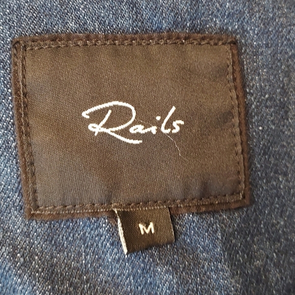 Rails Lisette Long Sleeve Denim Dress Size Medium Shirtdress - Picture 13 of 16